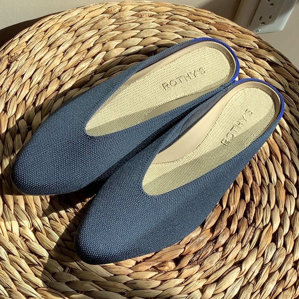 Rothy's Blue Flats Minimalist Design